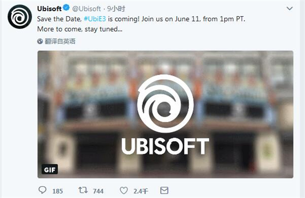 育碧公布E3展前发布会时间,多部大作最新消息有望公布