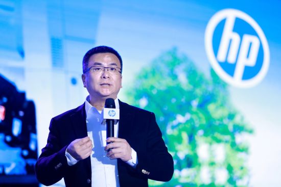 图为惠普打印机与耗材产品事业部中国区总经理金卫东。（钟欣摄）